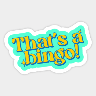 That's a bingo! Sticker
